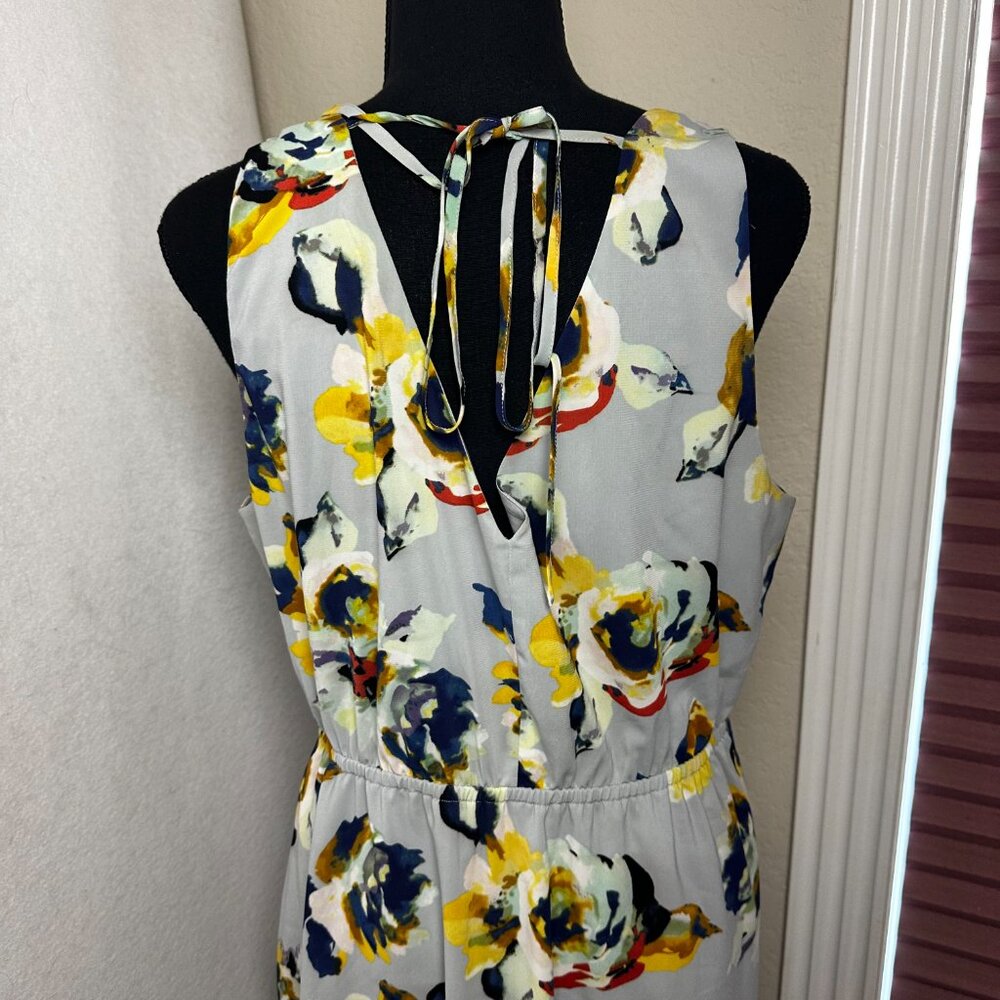 Express Maxi Dress sz Large Floral sleeveless v neck Resort Cruise Vacation‎ - Picture 4 of 7